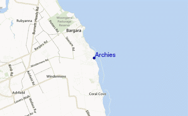 Archies location map