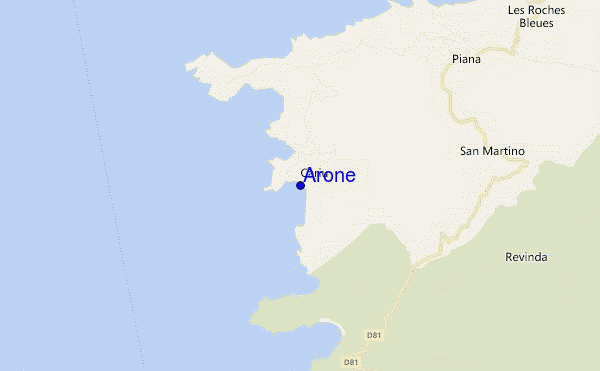 Arone location map