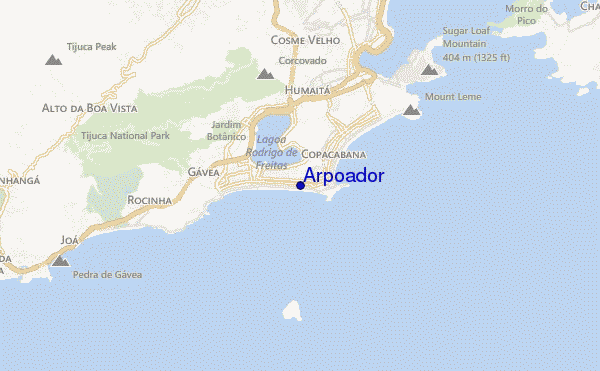 Arpoador location map