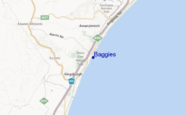 Baggies location map