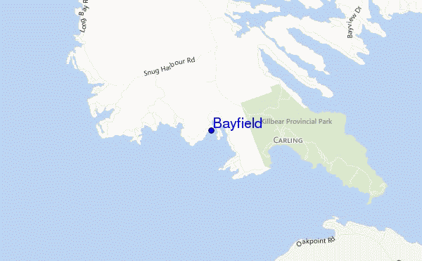 Bayfield location map
