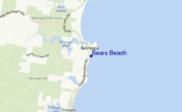 Bears Beach location map