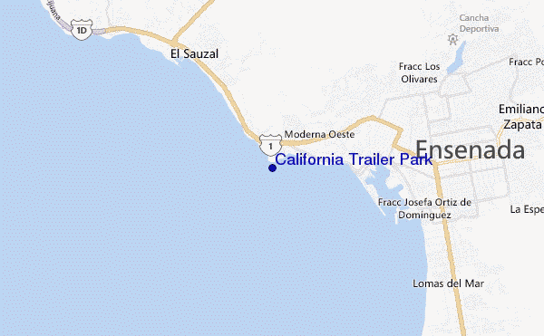 California Trailer Park location map