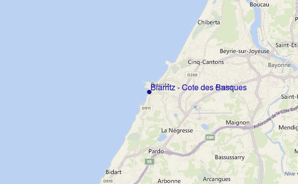 Biarritz - Cote des Basques location map