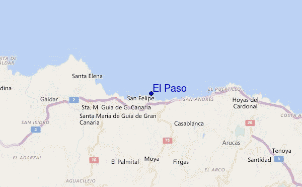 El Paso location map