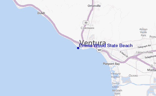 Emma Wood State Beach location map