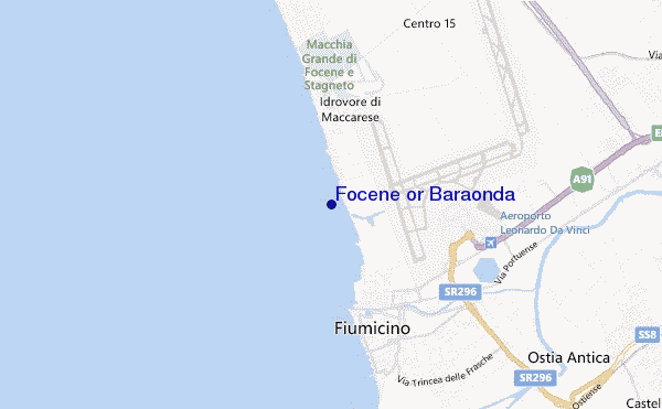 Focene or Baraonda location map