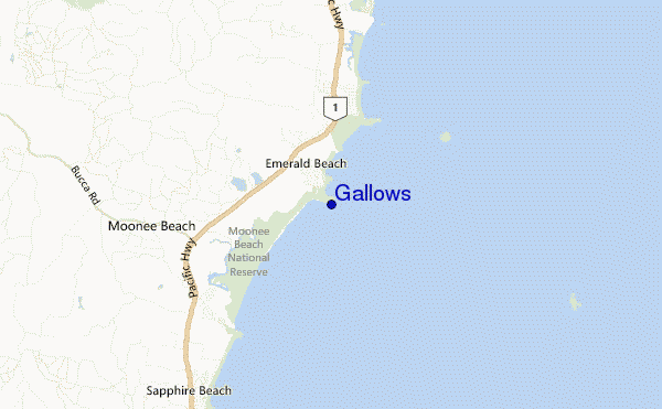 Gallows location map