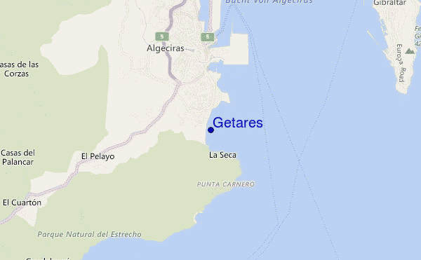 Getares location map