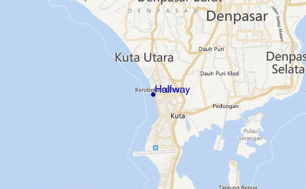 Halfway location map