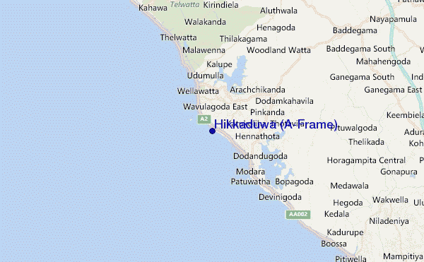 Hikkaduwa (A-Frame) location map