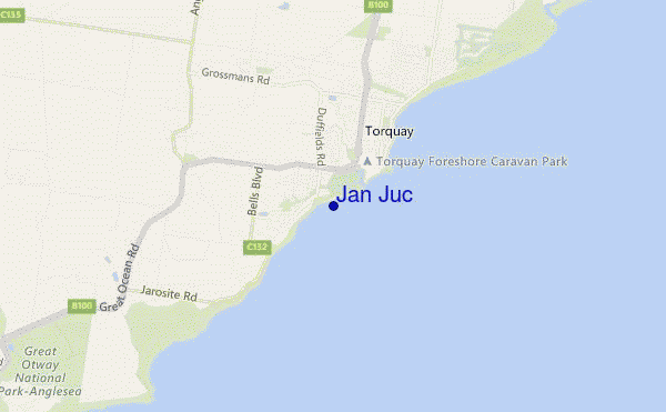 Jan Juc location map