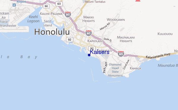 Kaisers location map