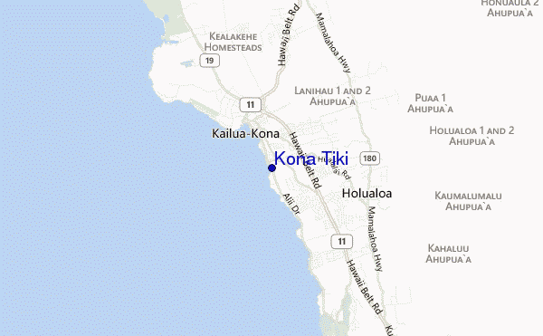 Kona Tiki location map