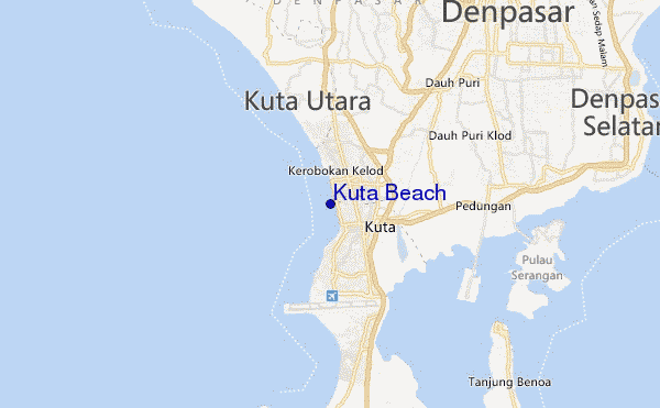 Kuta Beach location map