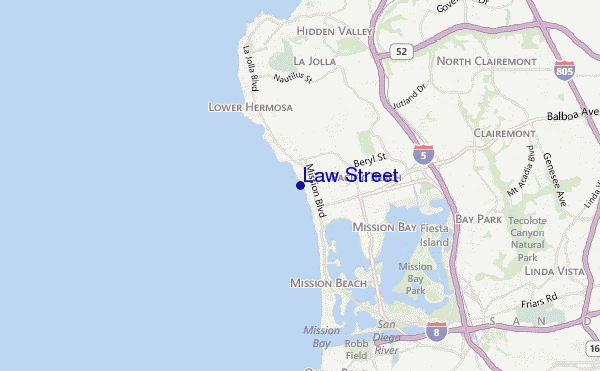Law Street location map