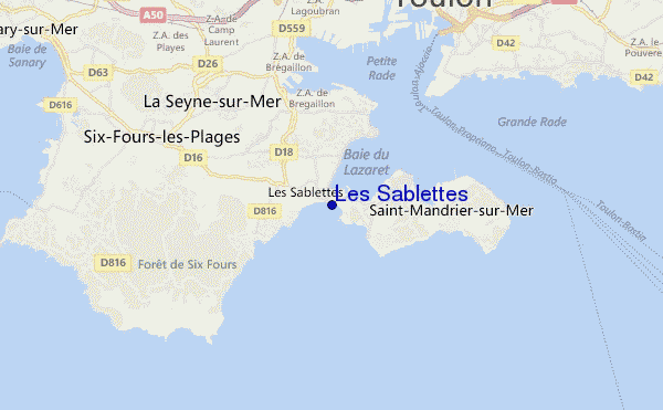 Les Sablettes location map