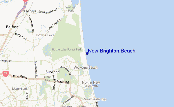 New Brighton Beach location map