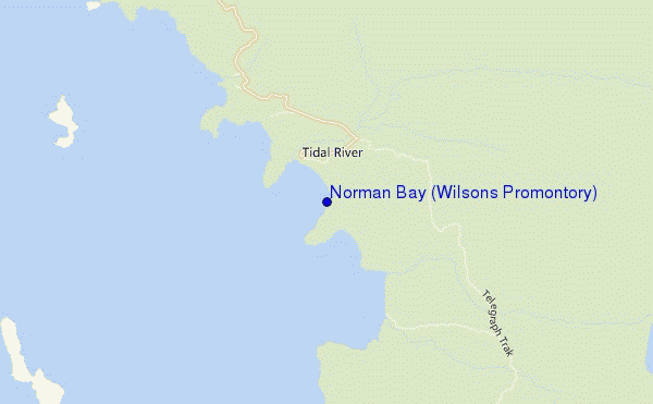 Norman Bay (Wilsons Promontory) location map