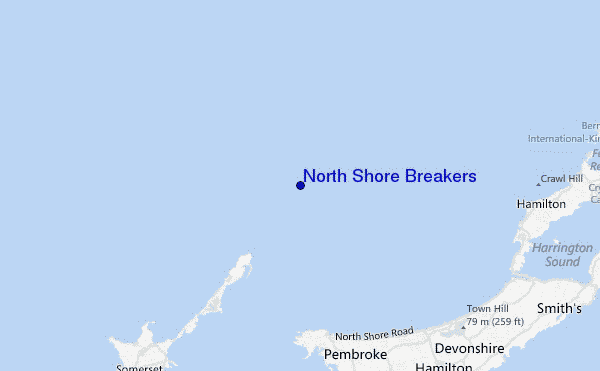 North Shore Breakers location map