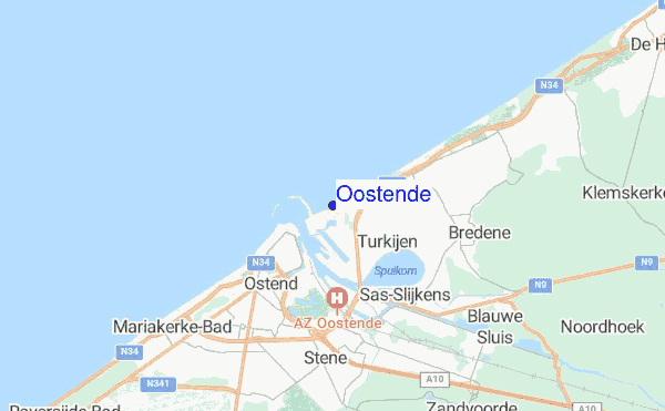 Oostende location map