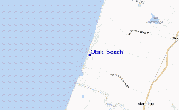 Otaki Beach location map