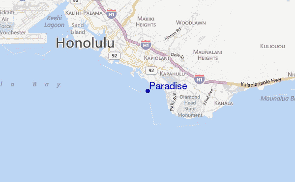 Paradise location map