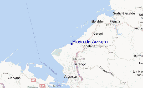 Playa de Aizkorri location map