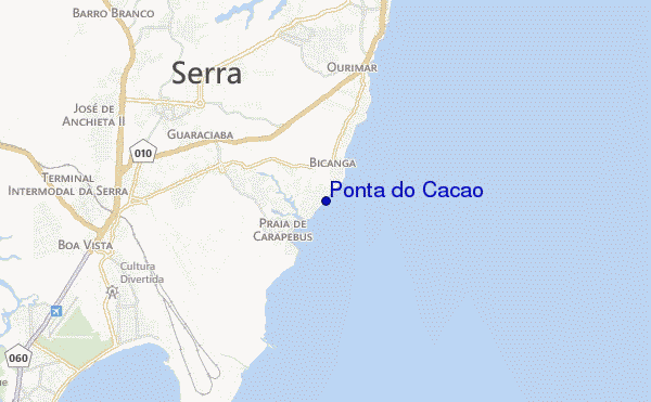Ponta do Cacao location map