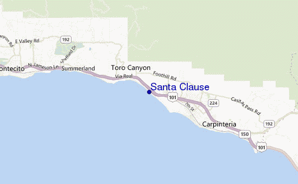 Santa Clause location map