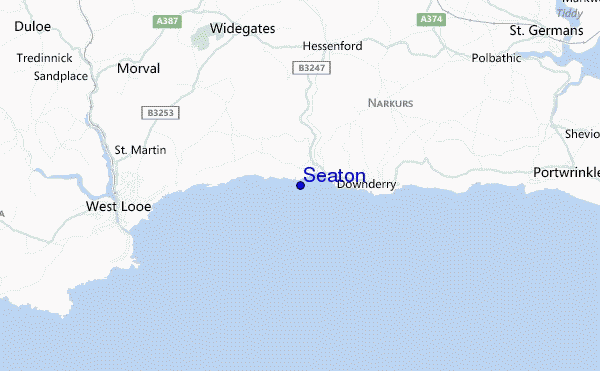 Seaton location map