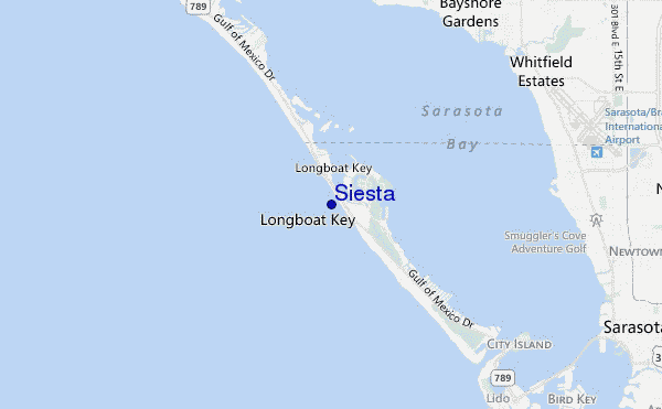 Siesta location map