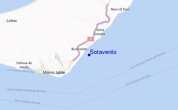 Sotavento location map