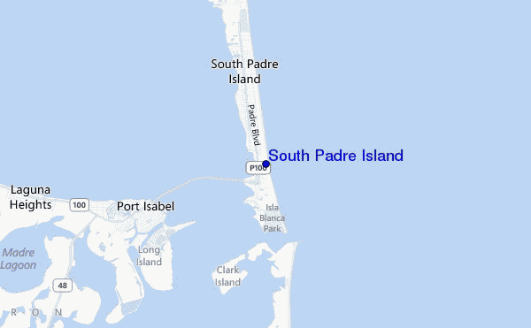 South Padre Island location map