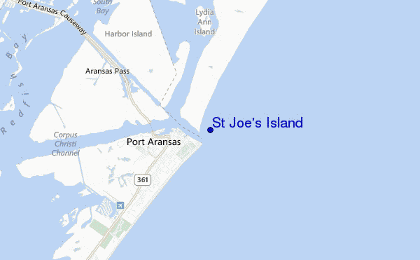 St Joe s Island location map