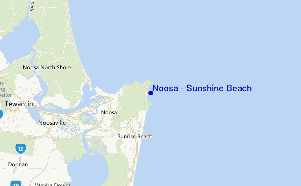 Noosa - Sunshine Beach location map