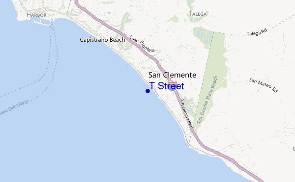 T Street location map