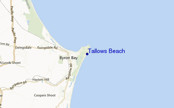 Tallows Beach location map