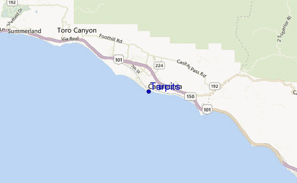 Tarpits location map