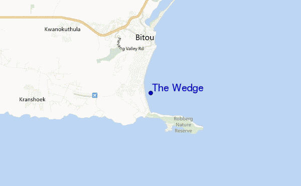 The Wedge location map