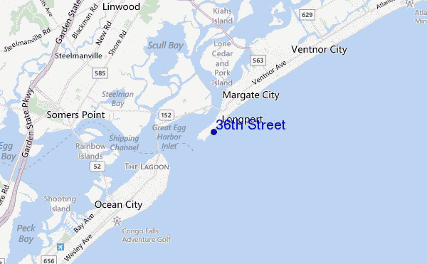 36th Street location map