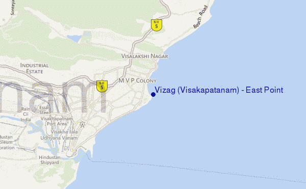 Vizag (Visakapatanam) - East Point location map