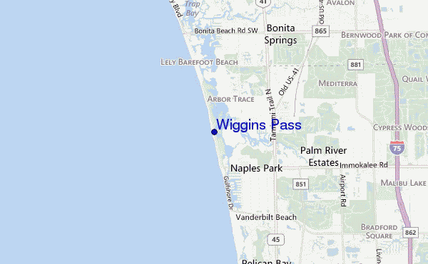 Wiggins Pass location map