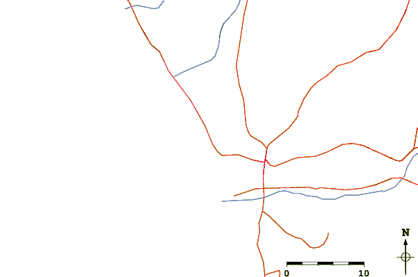 Wegen en rivieren in de buurt KM-200 - Totoritas