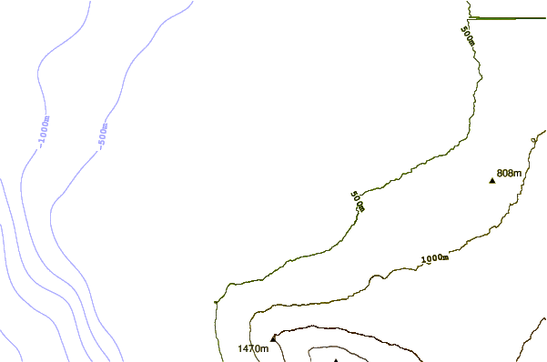 Kustlijn bij Kiholo Bay