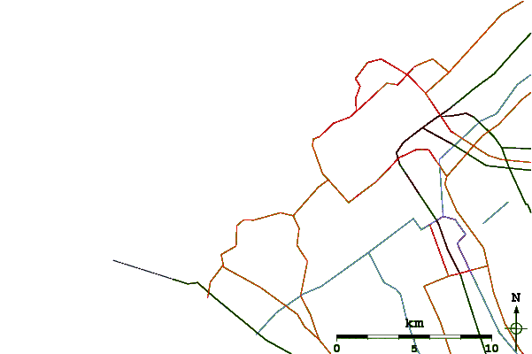 Wegen en rivieren in de buurt Kijkduin