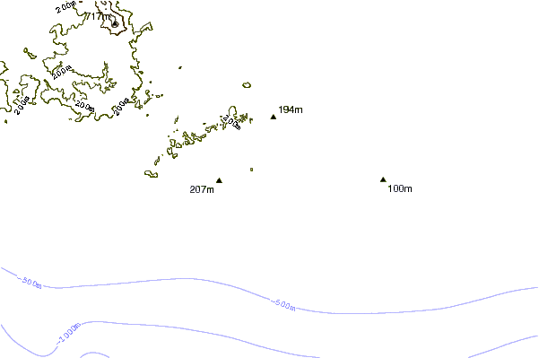 Kustlijn bij Kuta Bay-Lombok