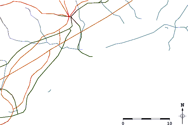 Wegen en rivieren in de buurt Palavas les Flots