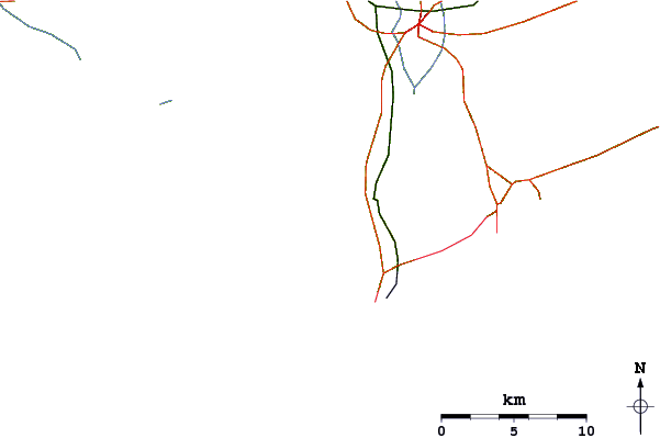 Wegen en rivieren in de buurt Punta del Chileno