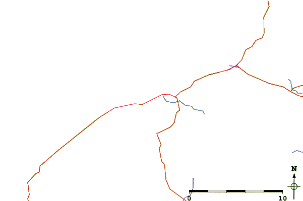 Wegen en rivieren in de buurt Tullaghan (Leitrim)